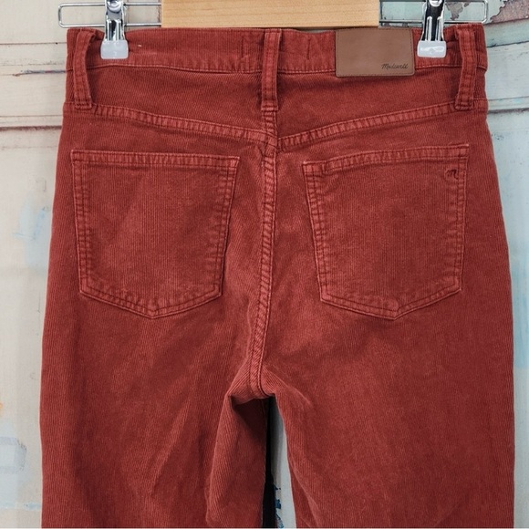 Madewell Cali Demi Bootcut Rust Corduroy Button Fly Front Fall Size 28 - Picture 7 of 9